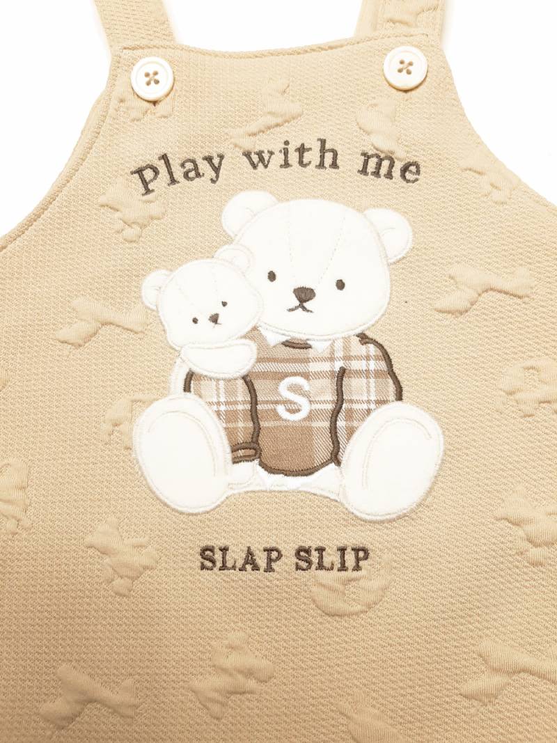 SLAP SLIP 「リボンタイPtボディミニ+キルトサロペット2点セット」(70-80cm) 【メール便対応可】の画像