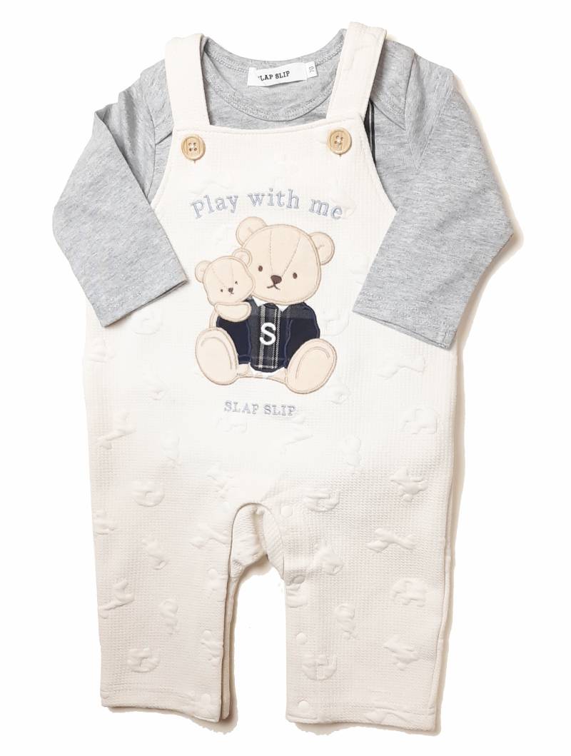 SLAP SLIP 「リボンタイPtボディミニ+キルトサロペット2点セット」(70-80cm) 【メール便対応可】の画像