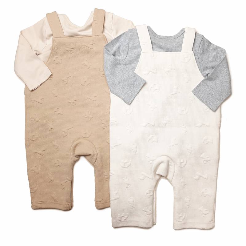 SLAP SLIP 「リボンタイPtボディミニ+キルトサロペット2点セット」(70-80cm) 【メール便対応可】の画像