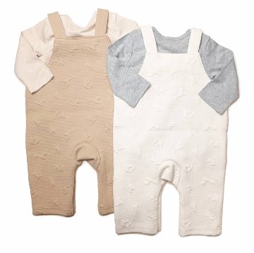 SLAP SLIP 「リボンタイPtボディミニ+キルトサロペット2点セット」(70-80cm) 【メール便対応可】の画像