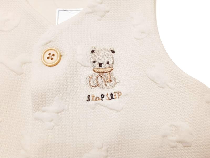 SLAP SLIP 「アニマルトーイ キルトくまちゃん刺繍ベスト」F(70-80cm) 【メール便対応可】の画像