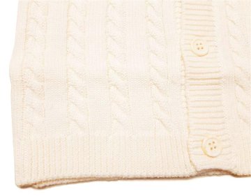 SLAP SLIP 「くまちゃん刺繡ケーブル編みコットンニットベスト」F(70-80cm) 【メール便対応可】の画像