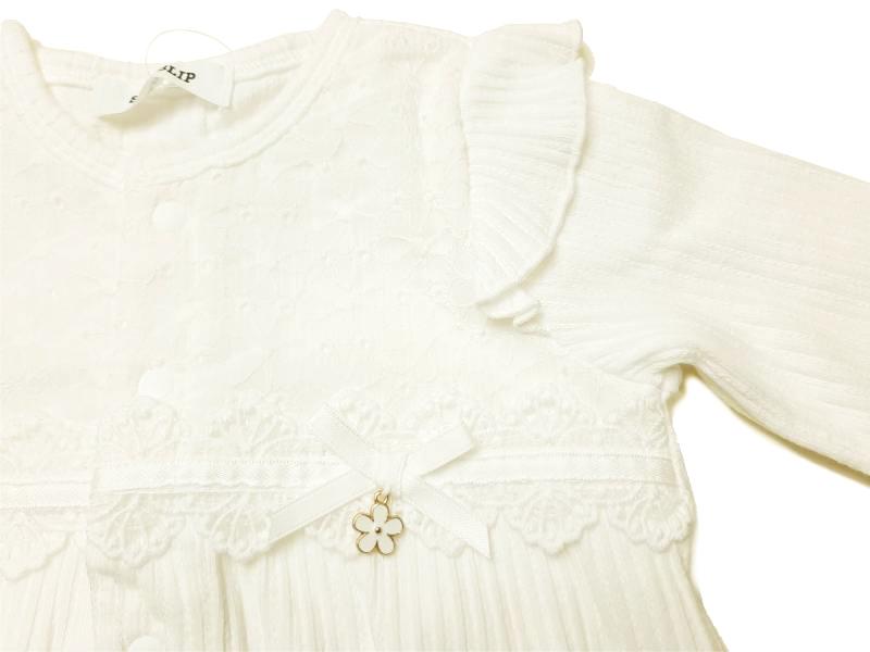 SLAP SLIP(スラップスリップ) 「 フラワーレース2WAYカバーオール」F(50-70cm)  メール便対応の画像