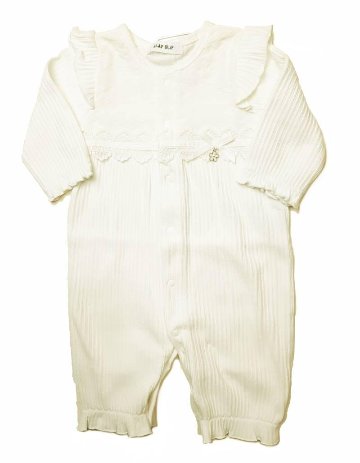 SLAP SLIP(スラップスリップ) 「 フラワーレース2WAYカバーオール」F(50-70cm)  メール便対応の画像