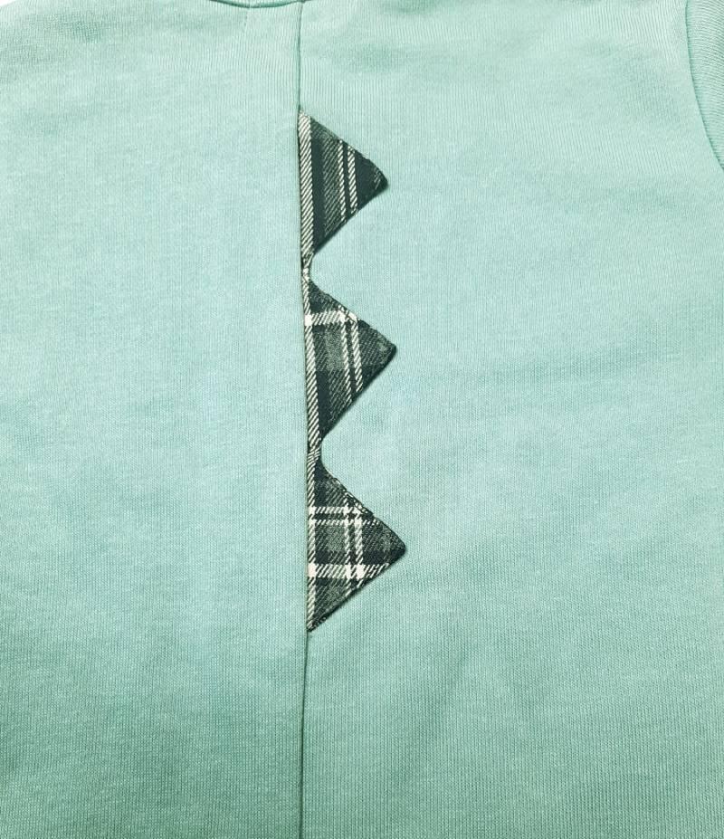 SLAP SLIP(スラップスリップ) 「恐竜刺繍＆背びれ付きミニ裏毛長袖Tシャツ」F(70-80cm)  メール便対応の画像