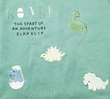 SLAP SLIP(スラップスリップ) 「恐竜刺繍＆背びれ付きミニ裏毛長袖Tシャツ」F(70-80cm)  メール便対応の画像