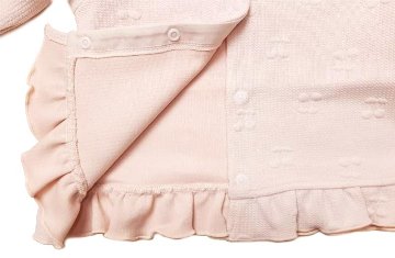 SLAP SLIP(スラップスリップ) 「裾フリルさくらんぼキルトベビージャケット」F(70-80cm)  メール便対応の画像