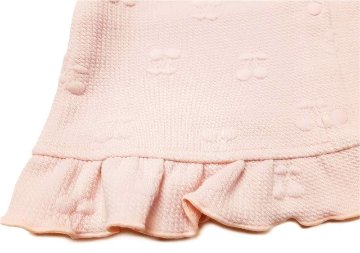 SLAP SLIP(スラップスリップ) 「裾フリルさくらんぼキルトベビージャケット」F(70-80cm)  メール便対応の画像