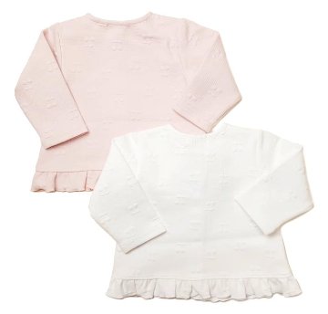 SLAP SLIP(スラップスリップ) 「裾フリルさくらんぼキルトベビージャケット」F(70-80cm)  メール便対応の画像