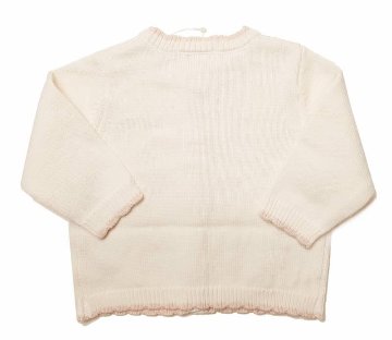 SLAP SLIP(スラップスリップ) 「サクランボ刺繍コットンニット ベビーカーディガン」F(70-80cm)  メール便対応の画像