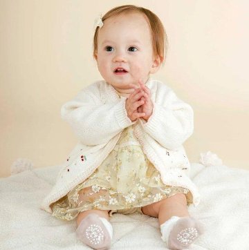 SLAP SLIP(スラップスリップ) 「サクランボ刺繍コットンニット ベビーカーディガン」F(70-80cm)  メール便対応の画像