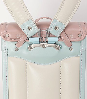 fafaランドセル2025年「クラリーノ キューブ型 PEACH×MINT GREEN (20th COLOR)」 【当店だけのオリジナルダブル特典付】の画像