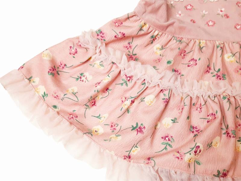 90㎝　スーリー花柄ミルキースーツ Souris ミルキースーツ スーリー 女の子 80cm 90cm 609 花柄切替