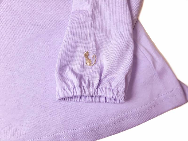 nino「ハートチュールフリル長袖Tシャツ」(100-140cm) 【 メール便送料無料】の画像