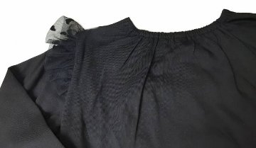 nino「ハートチュールフリル長袖Tシャツ」(100-140cm) 【 メール便送料無料】の画像