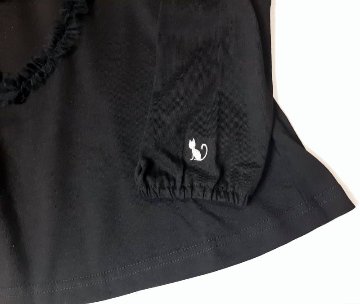 nino「ハートチュールフリル長袖Tシャツ」(100-140cm) 【 メール便送料無料】の画像