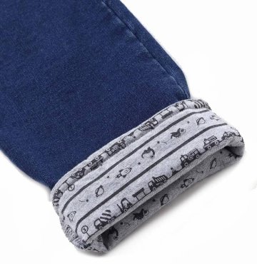 SLAP SLIP(スラップスリップ) 「働く自動車刺繍デニムニットパンツ」(80-130cm) 【メール便送料198円対応】の画像