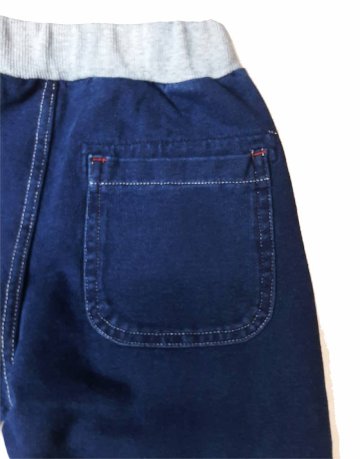 SLAP SLIP(スラップスリップ) 「働く自動車刺繍デニムニットパンツ」(80-130cm) 【メール便送料198円対応】の画像