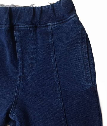 SLAP SLIP(スラップスリップ) 「レース＆リボン付きベルボトムデニムニットパンツ」(80-130cm) 【メール便送料198円対応】の画像