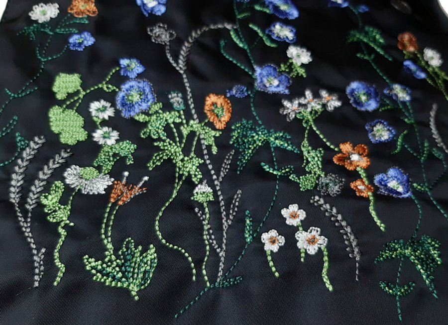 SUPER HAKKA glanta 「フラワー&ドット刺繍ラウンドリュック」Fの画像
