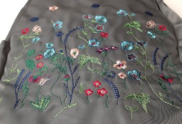SUPER HAKKA glanta 「フラワー&ドット刺繍ラウンドリュック」Fの画像
