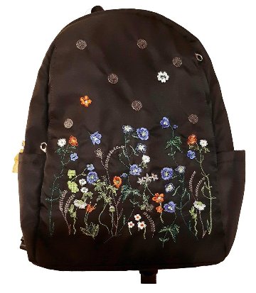 SUPER HAKKA glanta 「フラワー&ドット刺繍ラウンドリュック」Fの画像