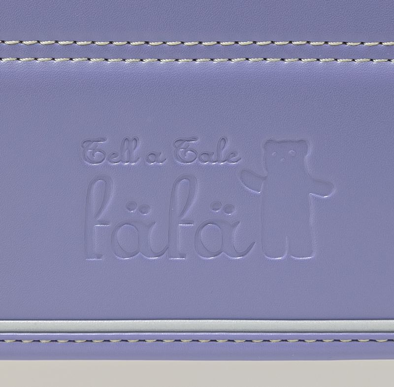 fafaランドセル2025年「クラリーノ キューブ型 VIOLET×BEIGE (20th COLOR)」 【当店だけのオリジナルダブル特典付】の画像