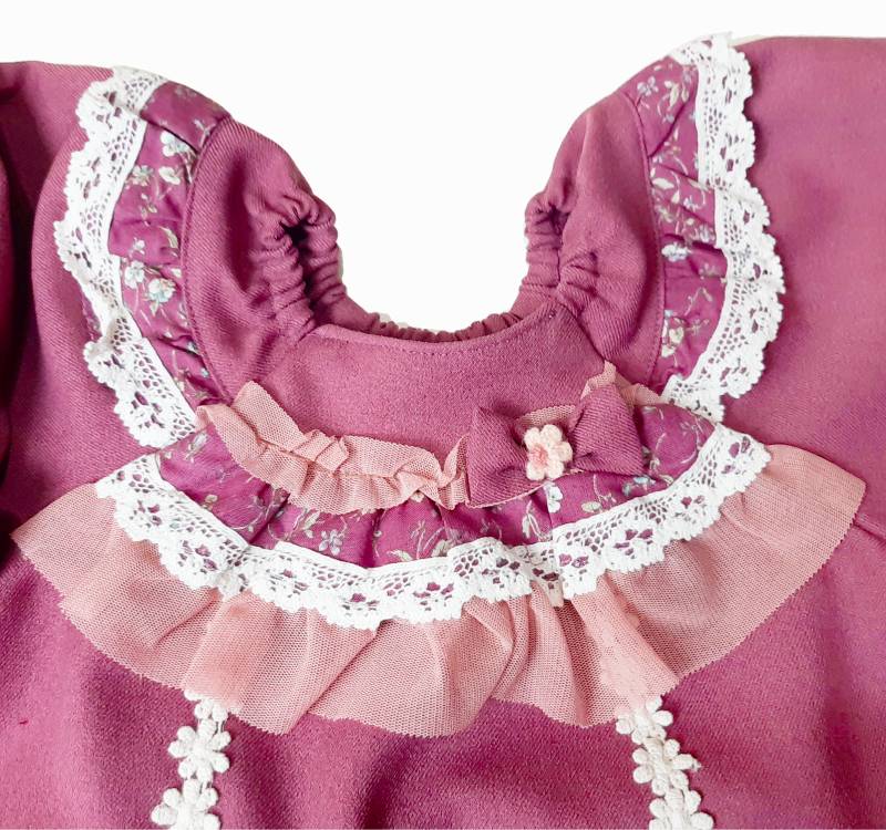 Souris (スーリー) 「フラワープリント切り替え長袖 ミルキースーツ 685」（80-90cm）メール便送料無料の画像