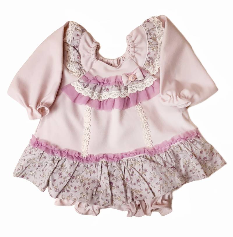 Souris (スーリー) 「フラワープリント切り替え長袖 ミルキースーツ 685」（80-90cm）メール便送料無料の画像