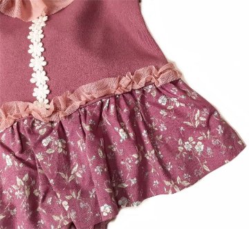 Souris (スーリー) 「フラワープリント切り替え長袖 ミルキースーツ 685」（80-90cm）メール便送料無料の画像