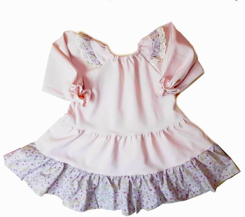 Souris (スーリー) 「フラワープリント切り替え長袖ワンピース」（100-120cm）送料無料の画像