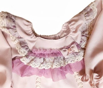 Souris (スーリー) 「フラワープリント切り替え長袖ワンピース」（100-120cm）送料無料の画像