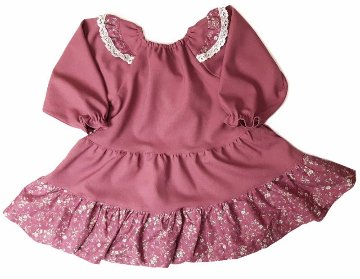 Souris (スーリー) 「フラワープリント切り替え長袖ワンピース」（100-120cm）送料無料の画像