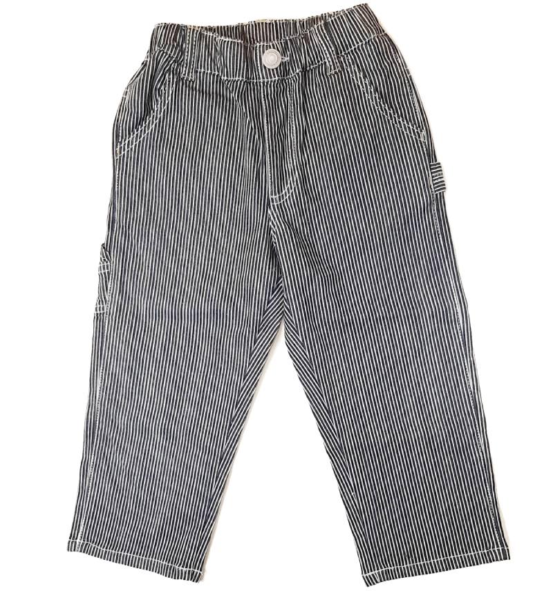 L.COPECK（エルコペック）「ストライプデニムペインターパンツ」(90-140cm) 【メール便送料198円対応可】の画像