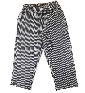L.COPECK（エルコペック）「ストライプデニムペインターパンツ」(90-140cm) 【メール便送料198円対応可】の画像