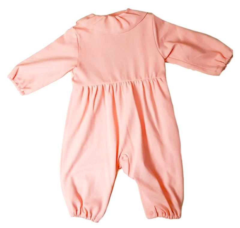 hakka baby 「ストレッチスムースフラワー刺繍長袖カバーオール」（70cm） 【送料無料】の画像