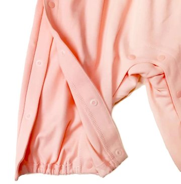 hakka baby 「ストレッチスムースフラワー刺繍長袖カバーオール」（70cm） 【送料無料】の画像