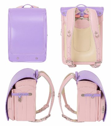 fafaランドセル2025年「クラリーノ キューブ型 LILAC×POWDER PINK (NEW COLOR)」 【当店だけのオリジナルダブル特典付】の画像