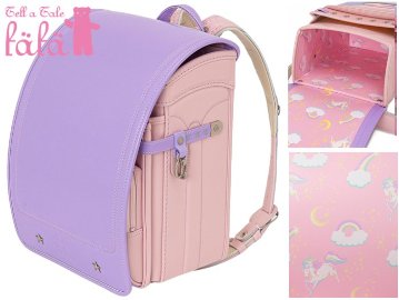 fafaランドセル2025年「クラリーノ キューブ型 LILAC×POWDER PINK (NEW COLOR)」 【当店だけのオリジナルダブル特典付】の画像