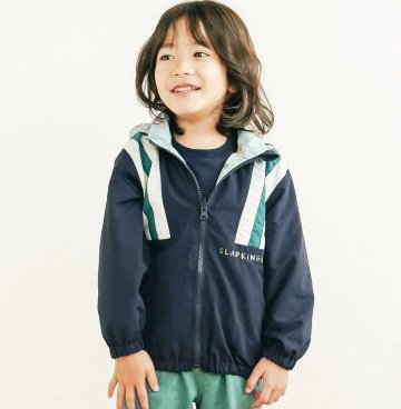 SLAP SLIP(スラップスリップ) 「フード付きタフタリバーシブルジャケットboys」(80-130cm) の画像