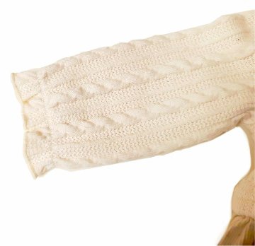 SLAP SLIP(スラップスリップ) 「花柄スカート付きケーブル長袖ロンパース」(70-80cm) 【メール便送料198円対応】の画像