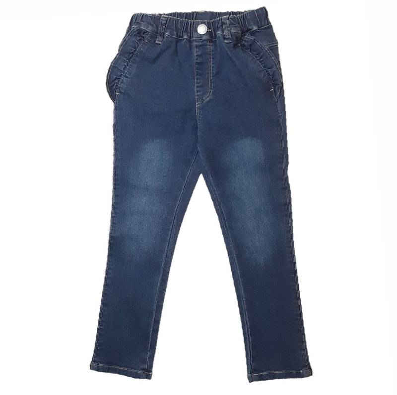 L.COPECK（エルコペック）「ハイストレッチ レース＆フリルデニムスキニーパンツ」(100-160cm)の画像