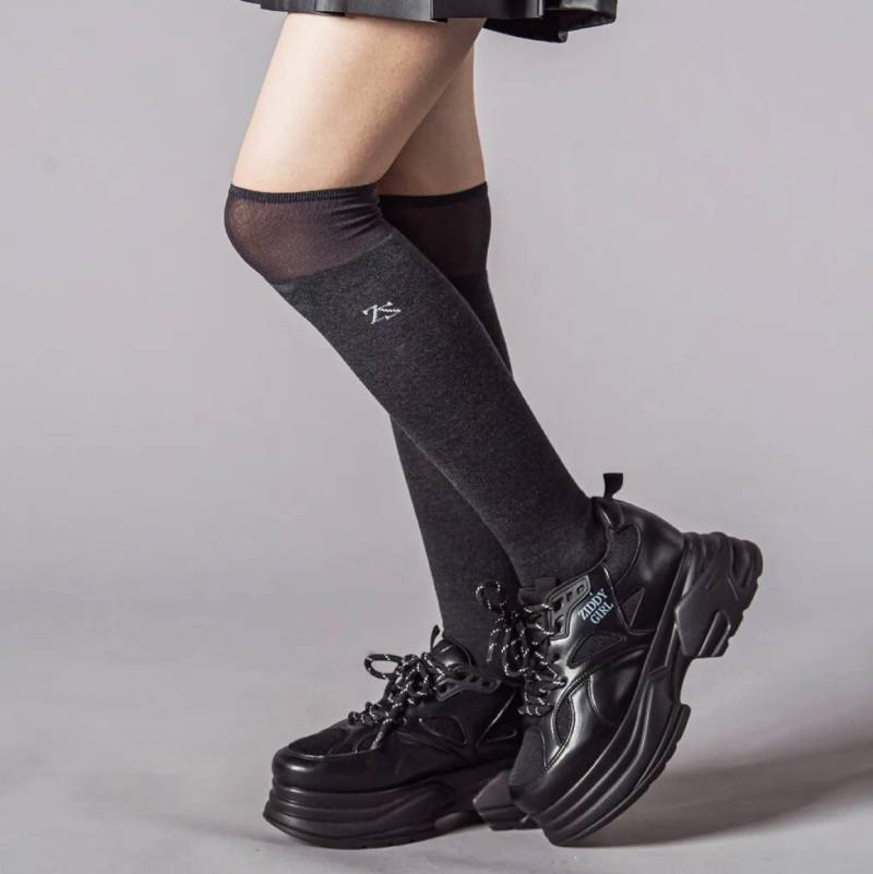 ZIDDY「ロゴニーハイソックス」(19-24cm) 【メール便送料198円対応】の画像
