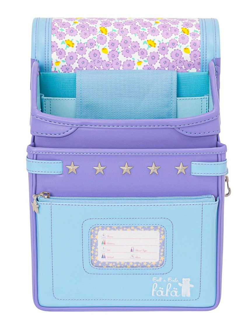 fafaランドセル2025年「KIDS AMI コラボレーション タブレットモデル(学習院型) BABY BLUE×LAVENDER」 【当店だけのオリジナルダブル特典付】の画像