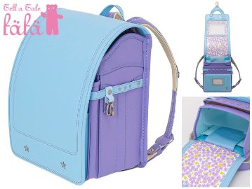 fafaランドセル2025年「KIDS AMI コラボレーション タブレットモデル(学習院型) BABY BLUE×LAVENDER」 【当店だけのオリジナルダブル特典付】の画像