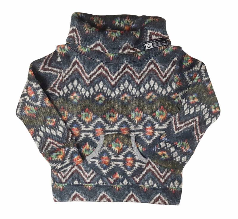 Tappet (タペット) 「ドラムネック裏毛裏起毛ノルディック柄トレーナー」 (90-160cm)  の画像