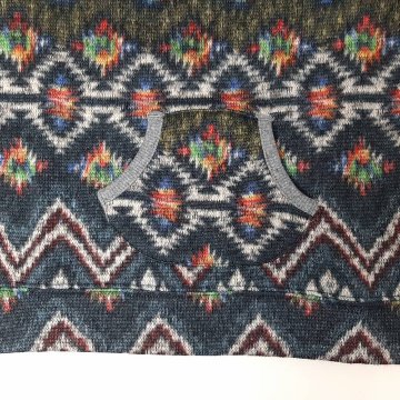 Tappet (タペット) 「ドラムネック裏毛裏起毛ノルディック柄トレーナー」 (90-160cm)  の画像