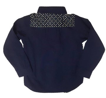 Tappet (タペット) 「ドット柄×無地切替コーデュロイシャツ」(100-130cm) 【メール便送料無料】の画像