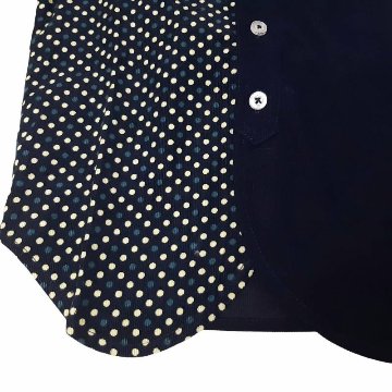 Tappet (タペット) 「ドット柄×無地切替コーデュロイシャツ」(100-130cm) 【メール便送料無料】の画像
