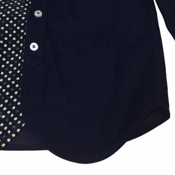 Tappet (タペット) 「ドット柄×無地切替コーデュロイシャツ」(100-130cm) 【メール便送料無料】の画像